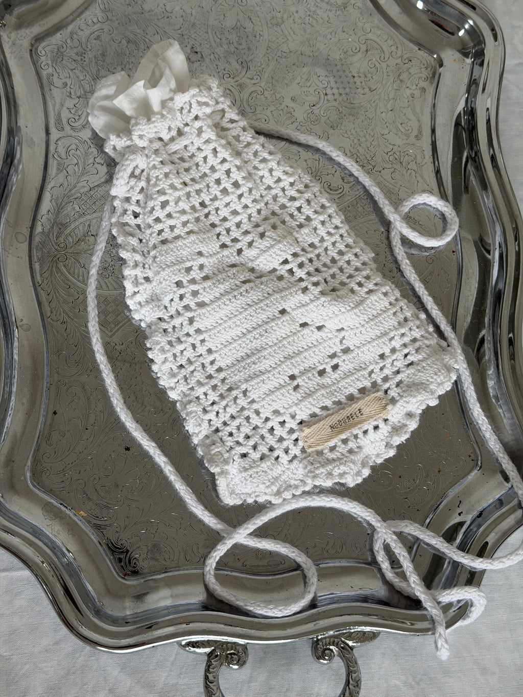 Fillet Crochet Pouch Bag