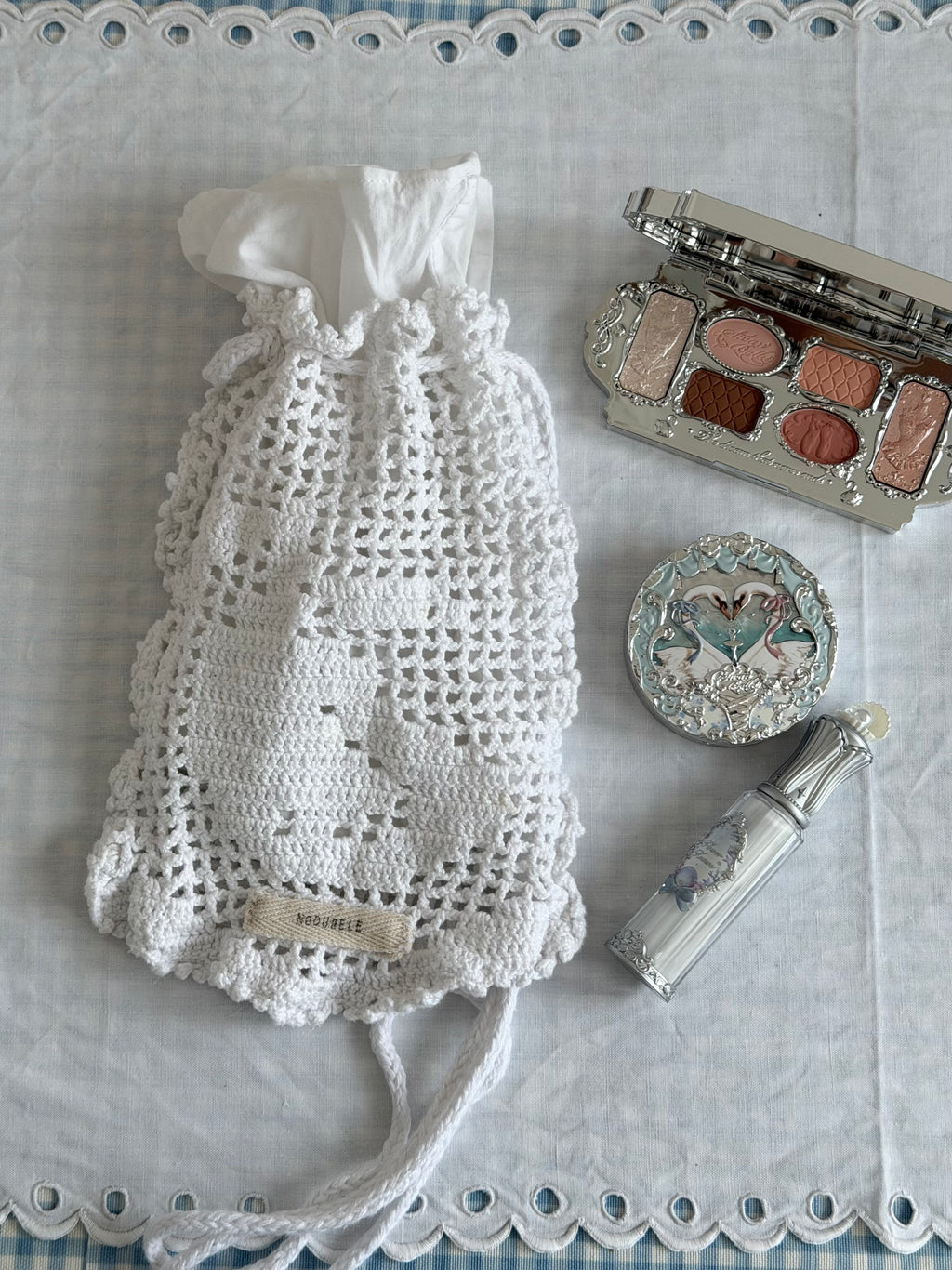 Fillet Crochet Pouch Bag