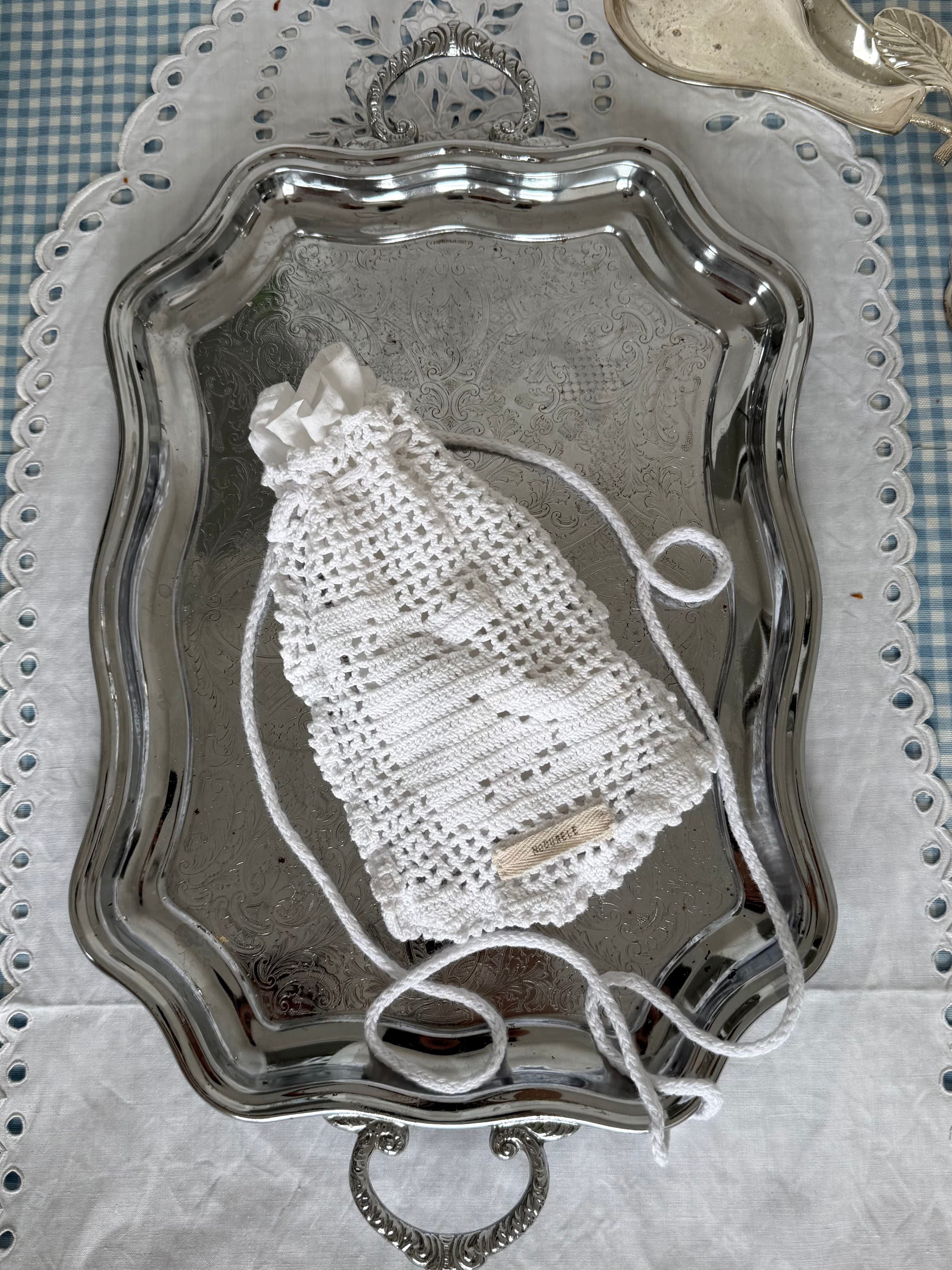 Fillet Crochet Pouch Bag