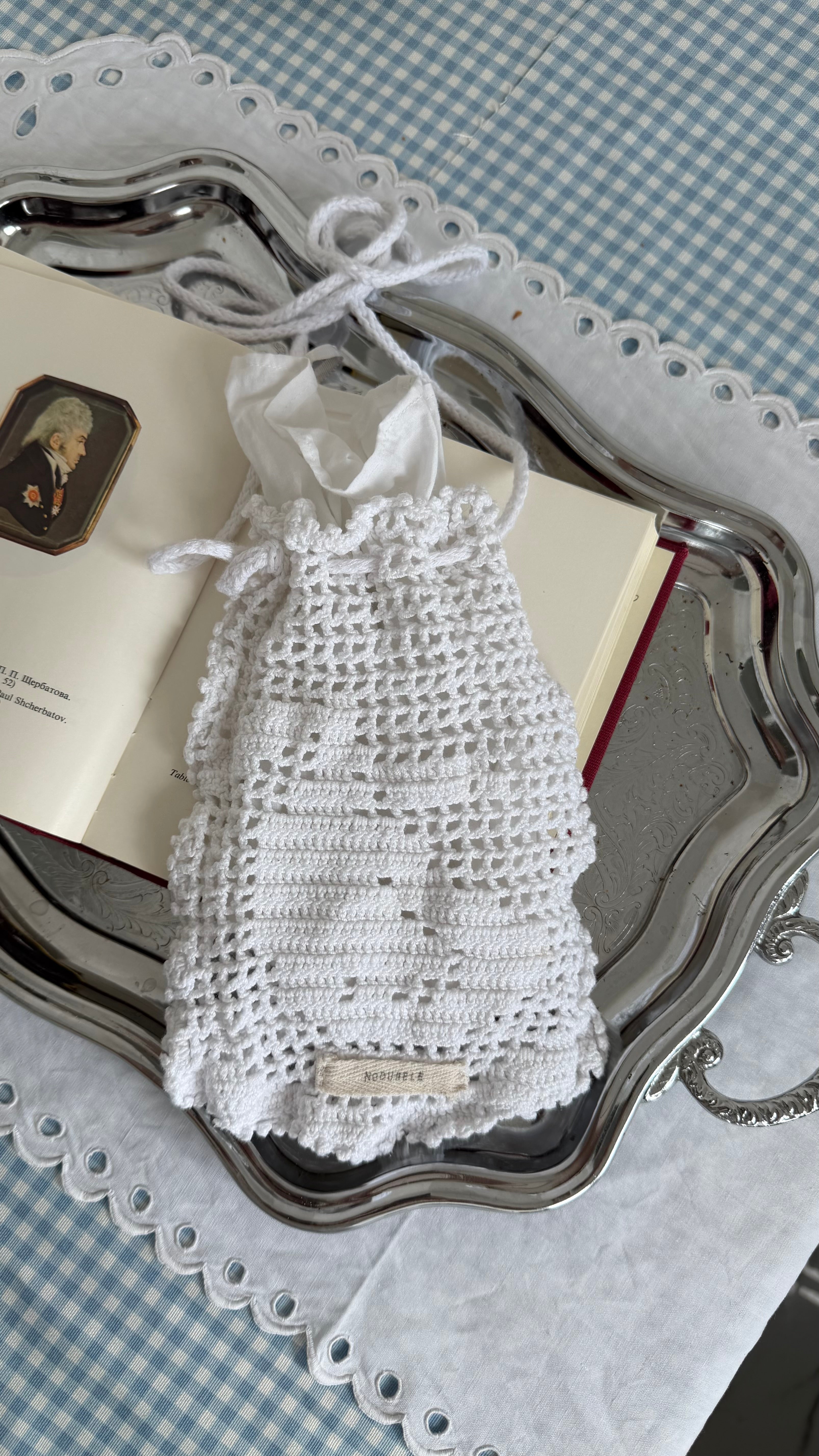 Fillet Crochet Pouch Bag
